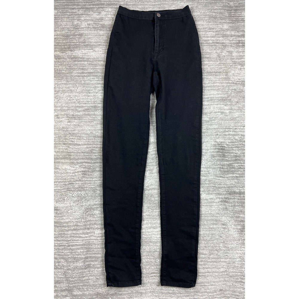 Fashion Nova Jeans Womens 3 Black High Rise Skinny Stretch Classic Minimalist